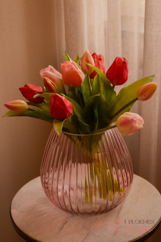 Tulpen kort roze mix
