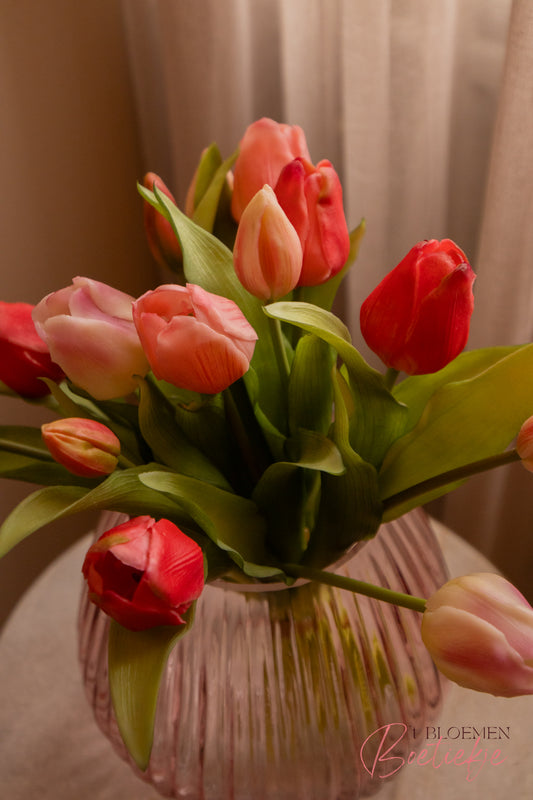 Tulpen kort roze mix